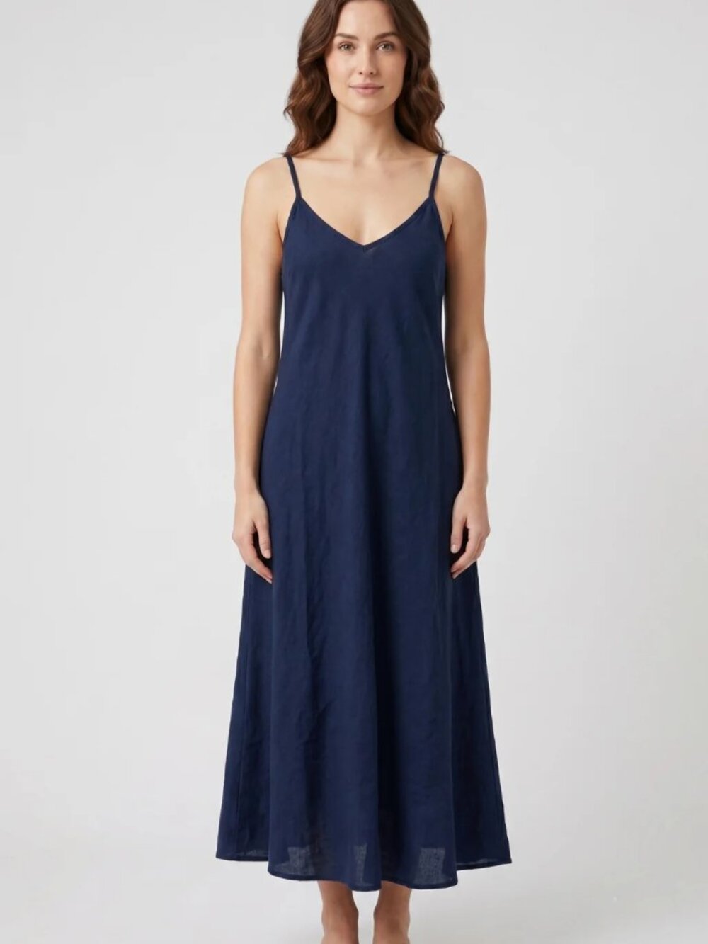 NATI Linen Slip Dress